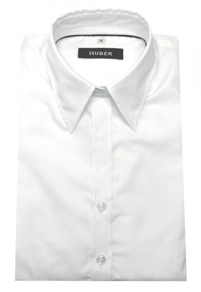 HUBER Damen Bluse weiß bügelleicht HU-3001 Slim Line