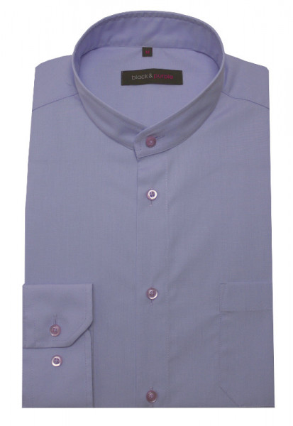 Stehkragen Hemd flieder bügelleicht BP-0041 Regular Fit